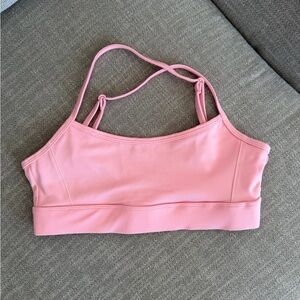 Women's Pink Sports Bra Size S Good Support Athletic